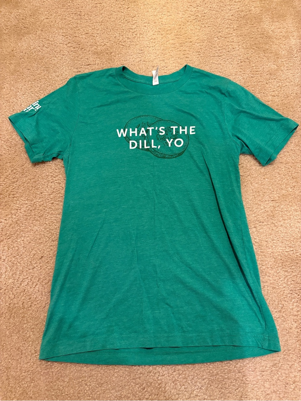Bella Canvas Teal Green Tee - "What's the Dill, Yo"